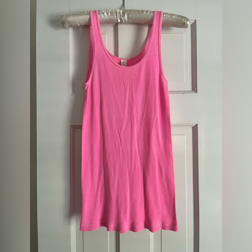 J. Crew ribbed pink tank top 100% cotton-vintage NWOT